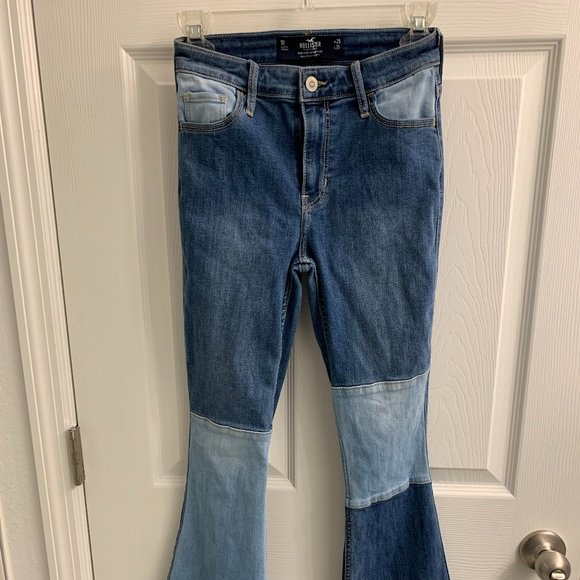 Hollister Denim - 🎉🎉 $10 Boho Hollister Flared Jeans w/Denim Patched Legs